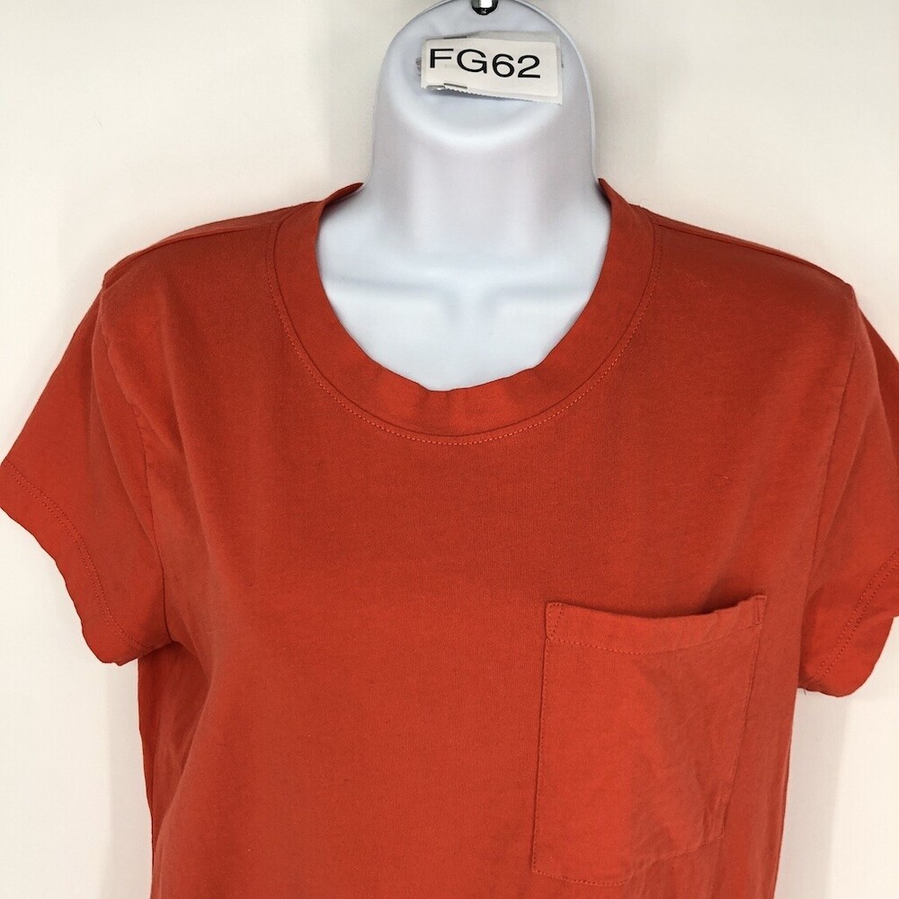 J. Crew Women's Red 100% Cotton Short Sleeve Crew Neck T-Shirt Dress Size Small - Picture 2 of 10